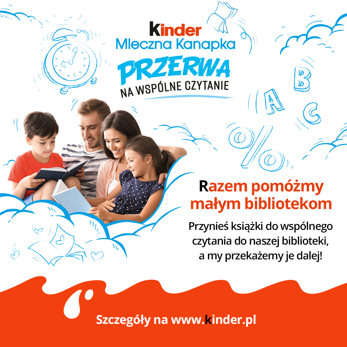  Plakat informacyjny akcji Kinder i wydawnictwa Znak. 
