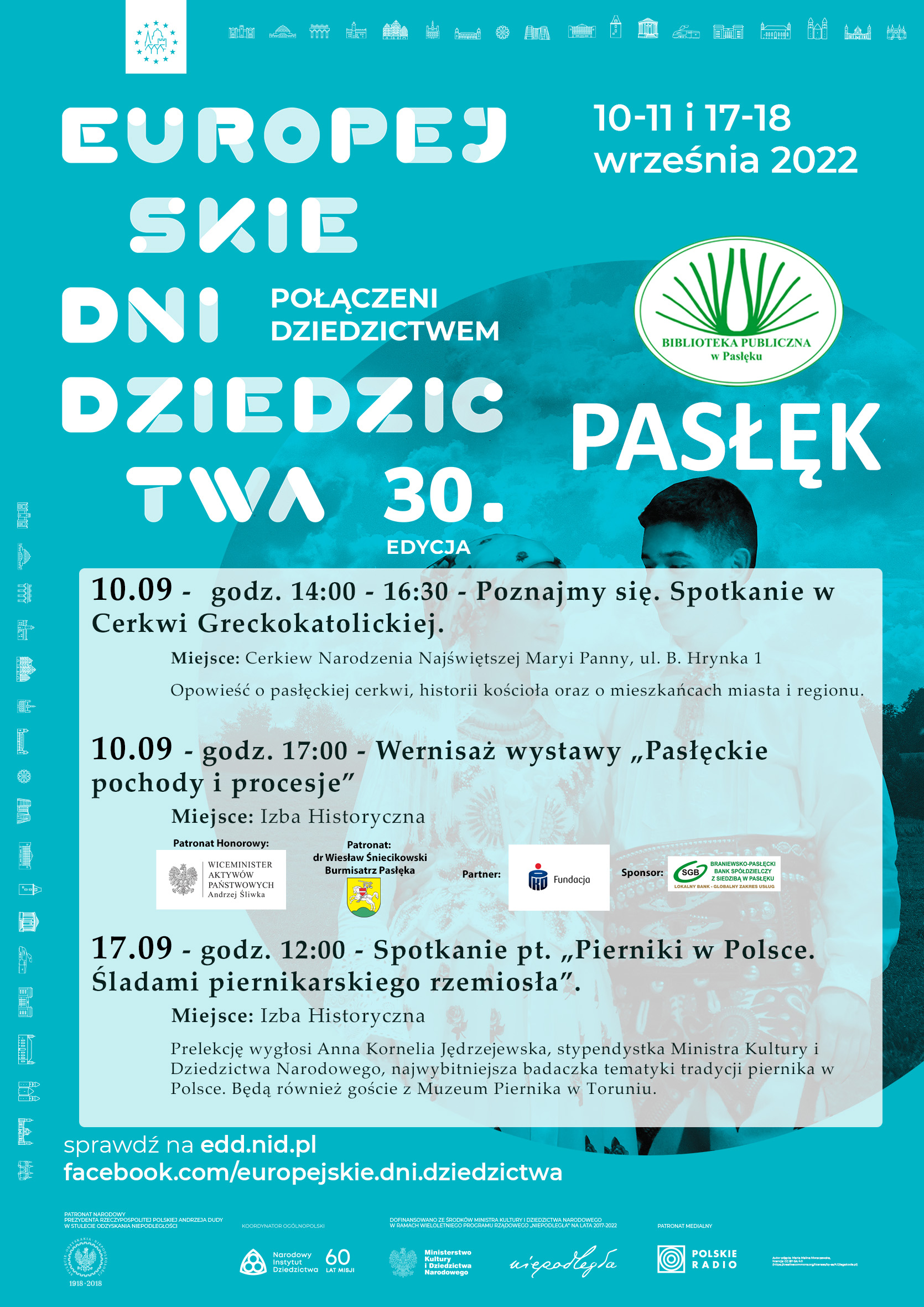 Plakat informacyjny EDD 2022 w Pasłęku